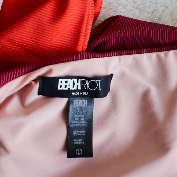 Anthropologie Beach Riot Carlie One-Piece Ribbed Swimsuit size L NWOT - Picture 4 of 5